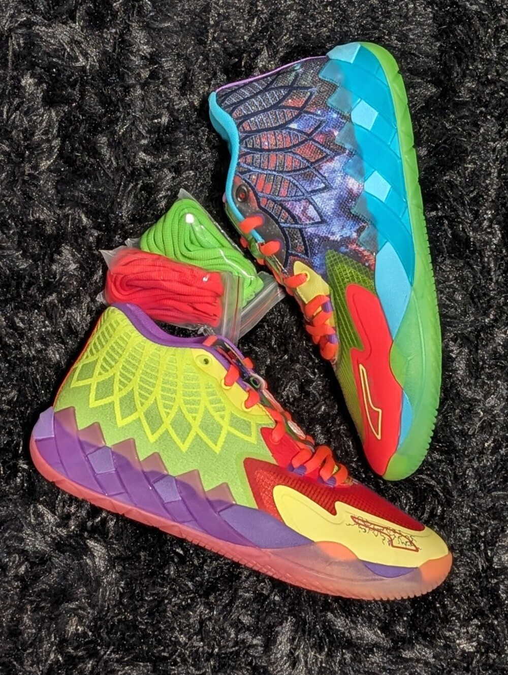Puma MB.01 LaMelo Ball "Be You" Multi-Color Basketball Shoes — Men's Size 10.5